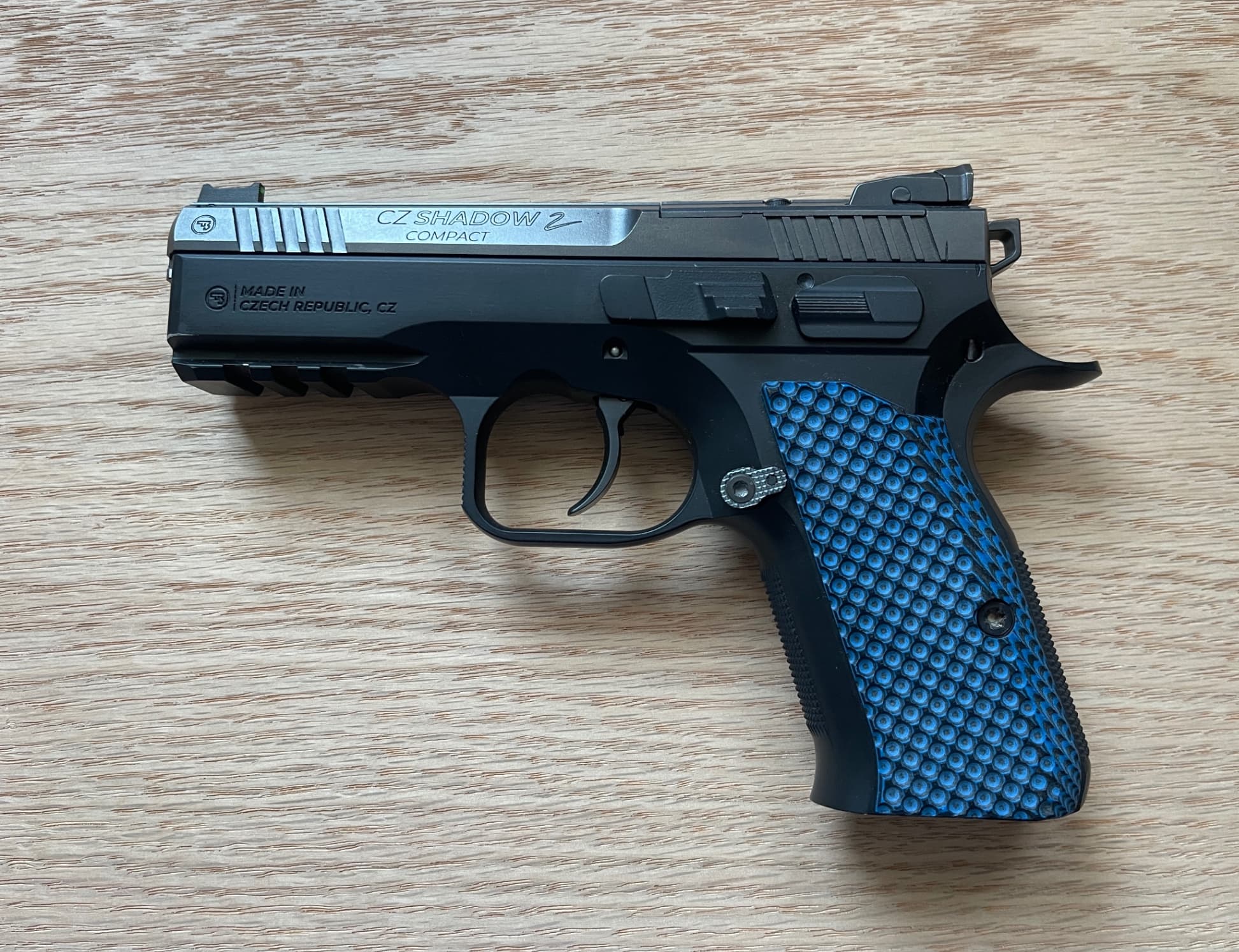 Fully Cajunized CZ Shadow 2 Compact 9mm w/ Lok Grips, 5 Mags & Parts Kit